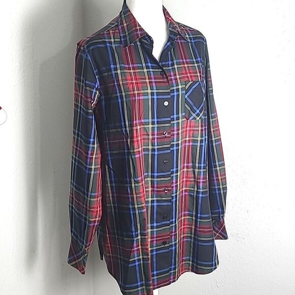 Orvis Carefree Tartan Plaid Buttondown Oxford Shirt, Size 12 - Picture 7 of 10